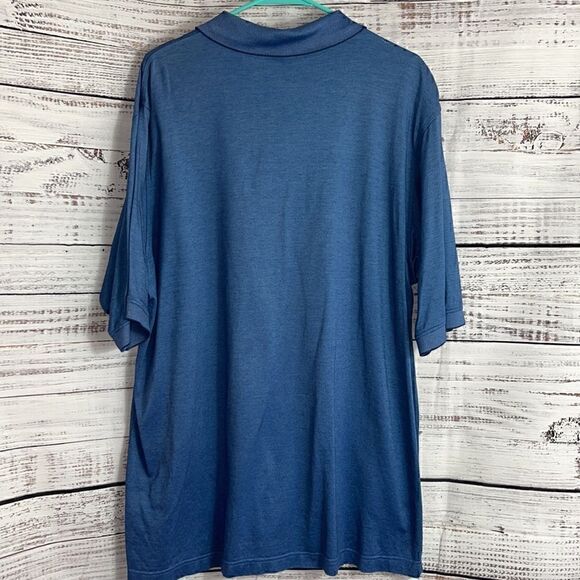 Carnoustie Polo Mens size XL short sleeve shirt golf Blue Cotton performance - Picture 4 of 6